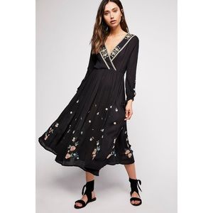 Free people enchanted forest midi wrap dress